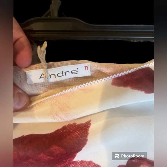 Gorgeous Italy made Andre’ floral rose print two piece dress with crop & skirt - Picture 4 of 9